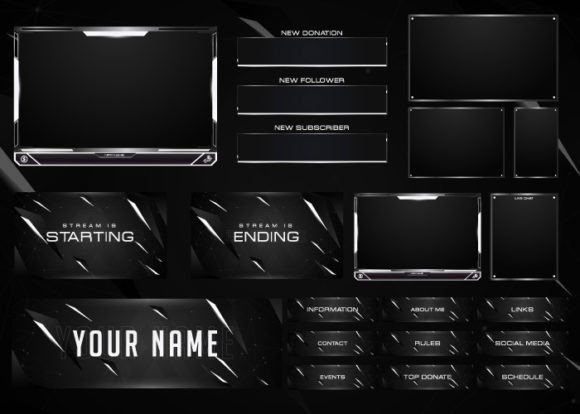 Download Twitch Overlay Live Stream Set - Overlay Collection