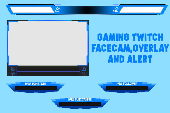 Download Blue Gradient Gaming Overlay - Overlay Collection