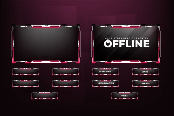 Download Futuristic Live Streaming Overlay Vector - Overlay Collection