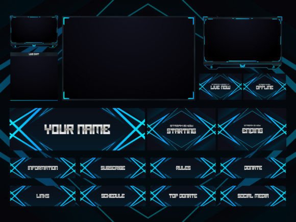 Download Twitch Overlay Live Stream Set - Overlay Collection
