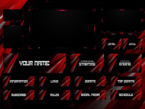 Download Twitch Overlay Live Stream Set - Overlay Collection