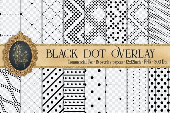 Download Seamless Black Polka Dot Overlay PNG - Overlay Collection