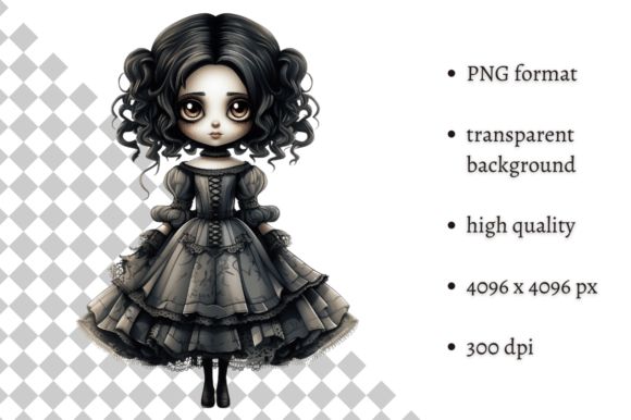 Download Spooky Gothic Doll PNG Clipart - Gothic doll Collection