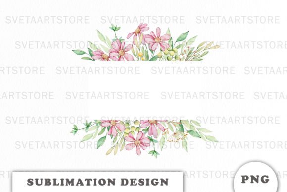 Download Watercolor Flowers Frame PNG - Frame Collection