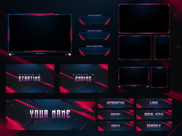 Download Twitch Overlay Live Stream Set - Overlay Collection