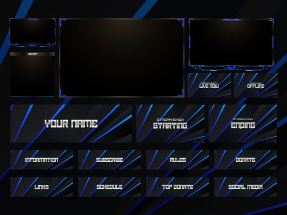 Download Twitch Overlay Live Stream Set - Overlay Collection