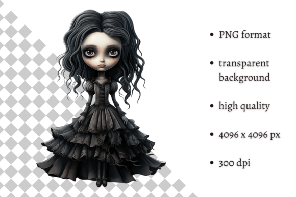 Download Spooky Gothic Doll PNG Clipart - Premium Bundle