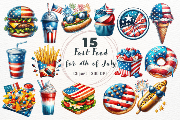 Download Fast Food for 4th of July Clipart - Fast food Collection