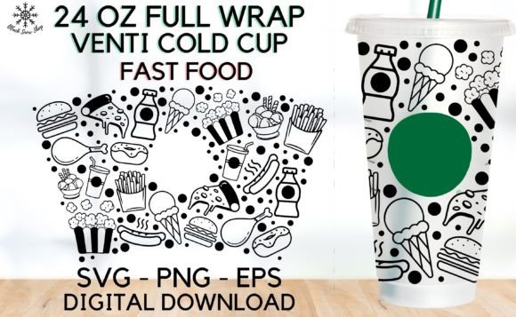 Download Fast Food Wrap Venti Cold Cup - Fast food Collection