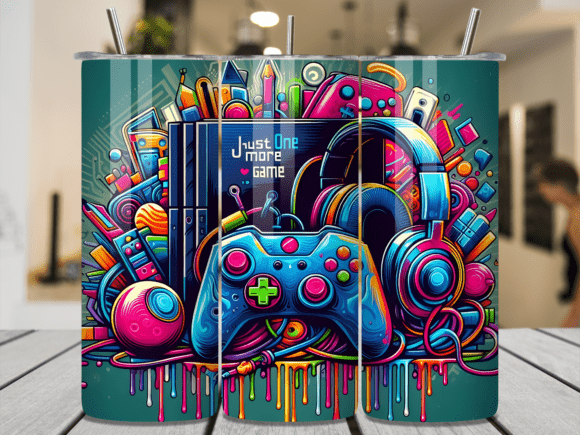 Download Colorful Video Game Controller Tumbler - Video game Collection