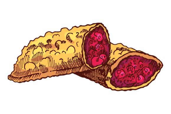 Download Berry Pie. Hot Fast Food Dessert Color S - Fast food Collection