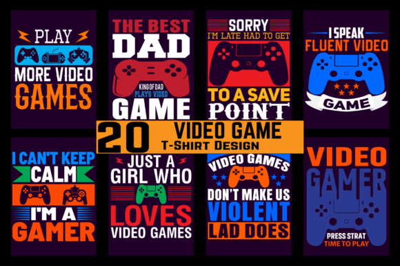 Download Video Game T-Shirt Design Bundle - Video game Collection