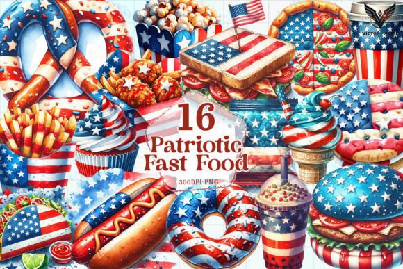 Download Patriotic Fast Food Clipart PNG - Fast food Collection