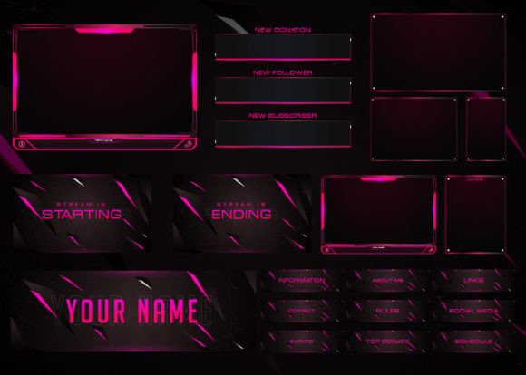 Download Twitch Overlay Live Stream Set - Overlay Collection