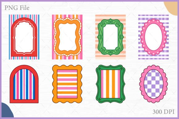 Download Retro Coquette Frame PNG Clipart Bundle - Frame Collection