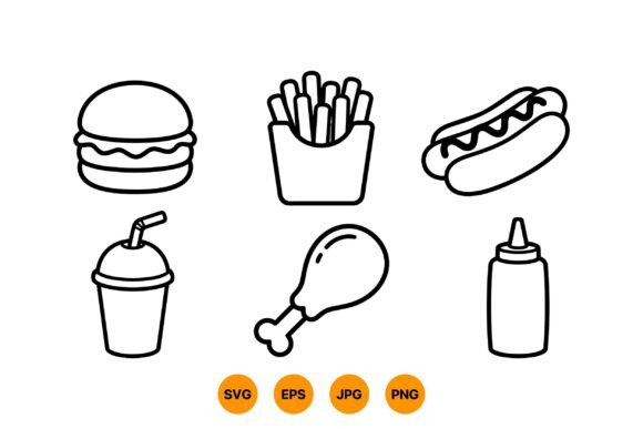Download Fast Food Icon Clipart Set - Premium Resources