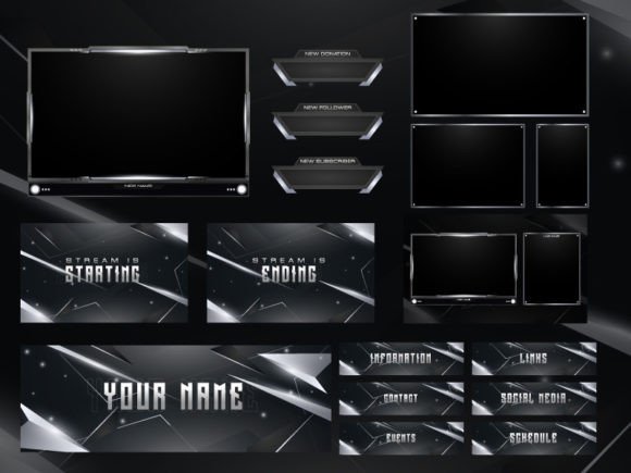Download Twitch Stream Overlays Package - Overlay Collection