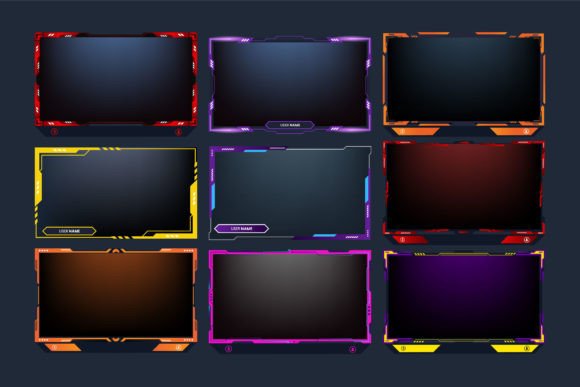 Download Gaming Screen Frame Overlay Bundle - Overlay Collection